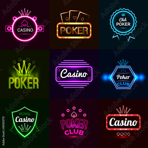 Neon Casino Emblems