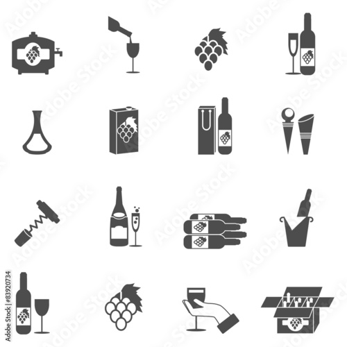 Wine Icon Set