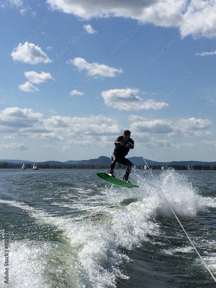 Naklejka premium Wakeboard