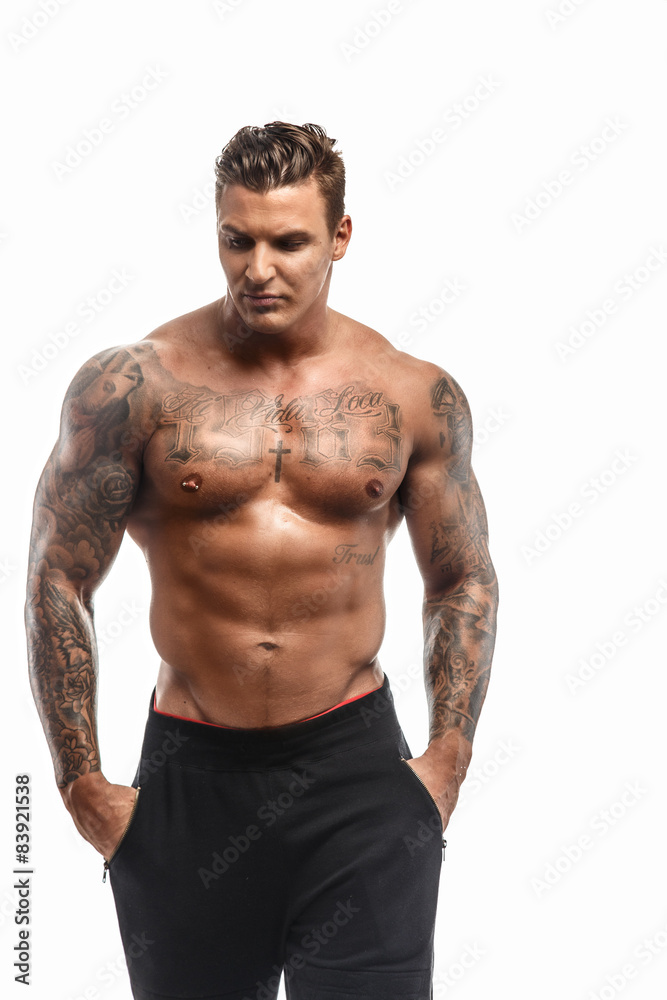 Tattoed muscular man Tattoed muscular man