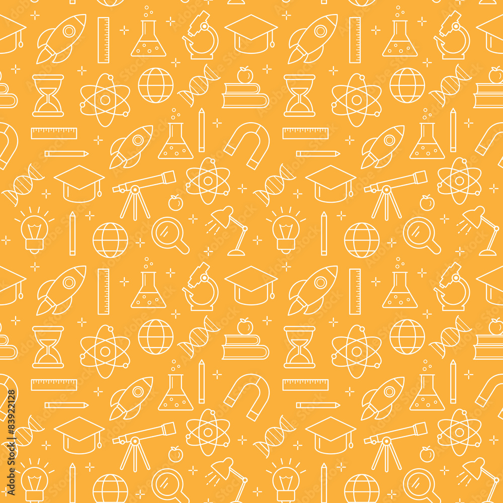 Science abstract pattern, outline style Science abstract pattern, outline style