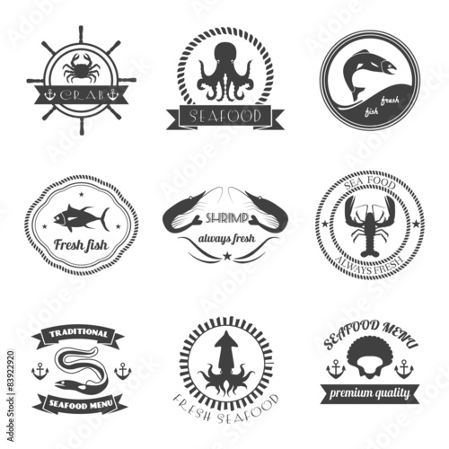 Sea Food Label Set