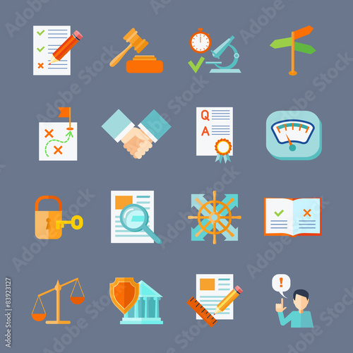 Legal Compliance Icons Set