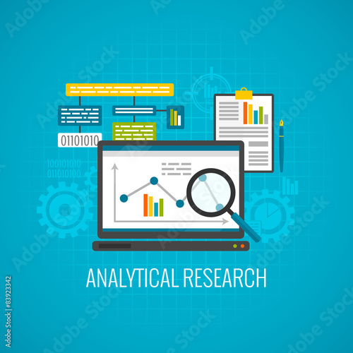 Data and analytical research icon