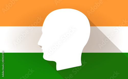 India flag icon with a male head