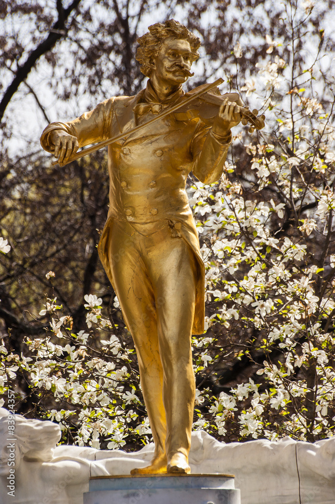 Obraz premium Denkmal Johann Strauss, Wien, Stadtpark, Komponist