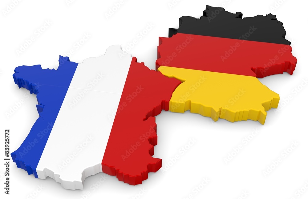 deutsch französische Freundschaft StockIllustration Adobe Stock
