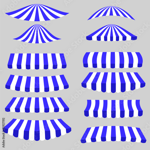Blue  White Tents