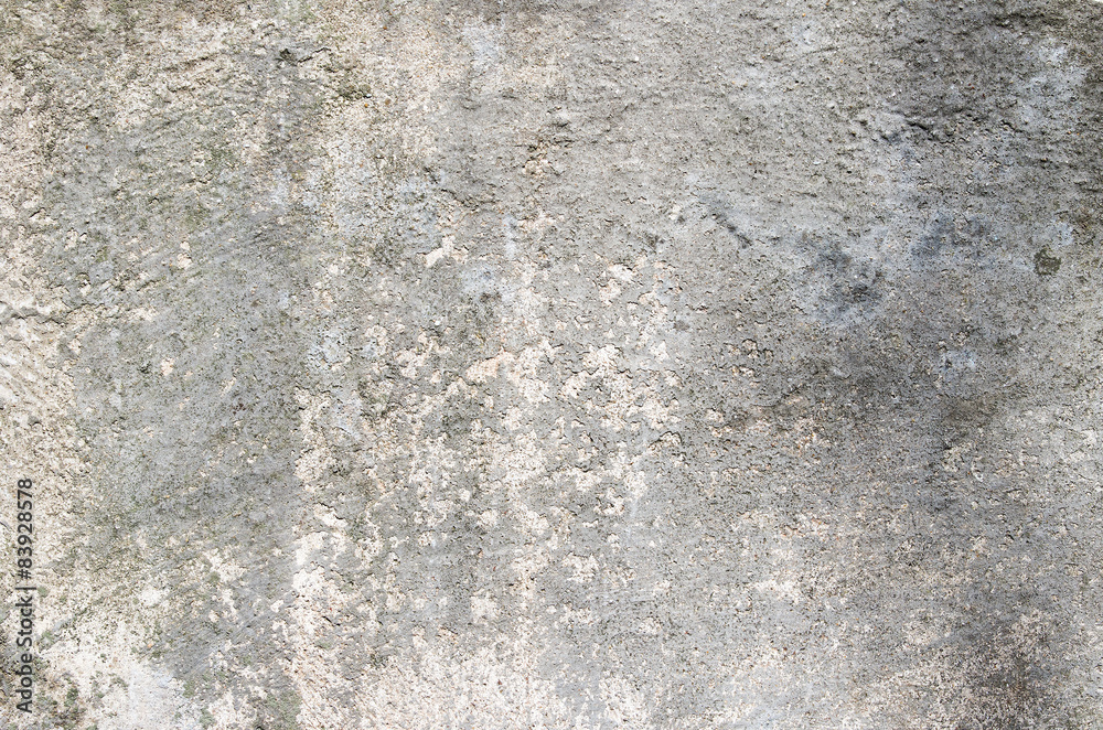 Gray cement wall with traces of the brush on the crumbling plast Gray cement wall with traces of the brush on the crumbling plast