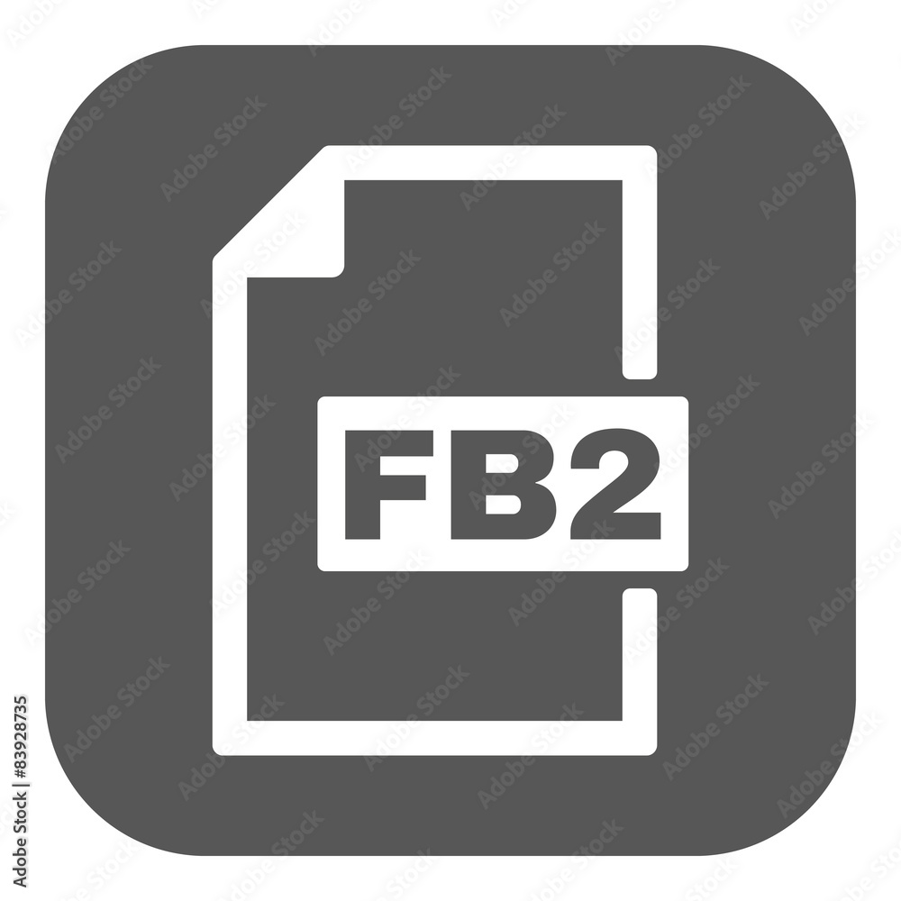 The FB2 icon. File format symbol. Flat The FB2 icon. File format symbol. Flat