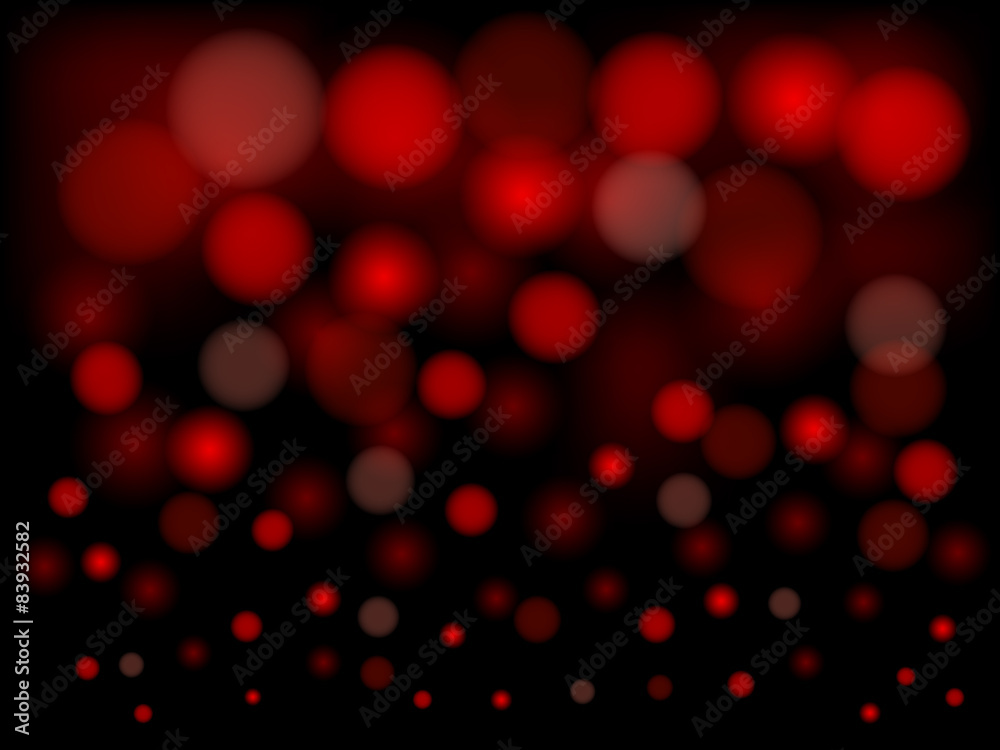 Red bokeh abstract vector background