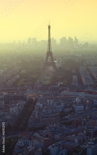 View on Eiffel tower in Paris, France