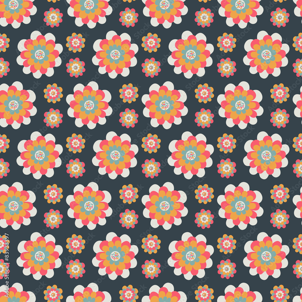  flowers seamless pattern