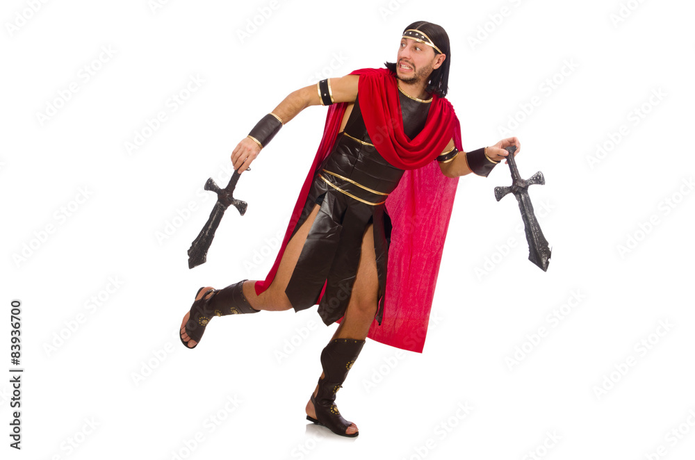 Gladiator isolated on white Gladiator isolated on white