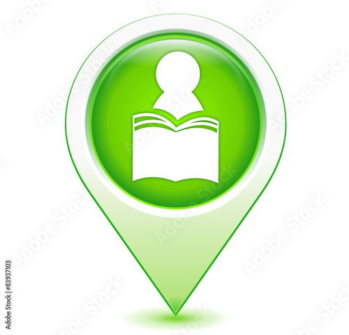 presse journaux sur marqueur géolocalisation vert