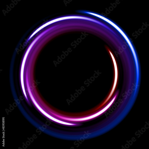 blue and lilla spiral with white points on black background