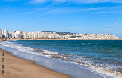Tangier and port, coastal landscape, Morocco