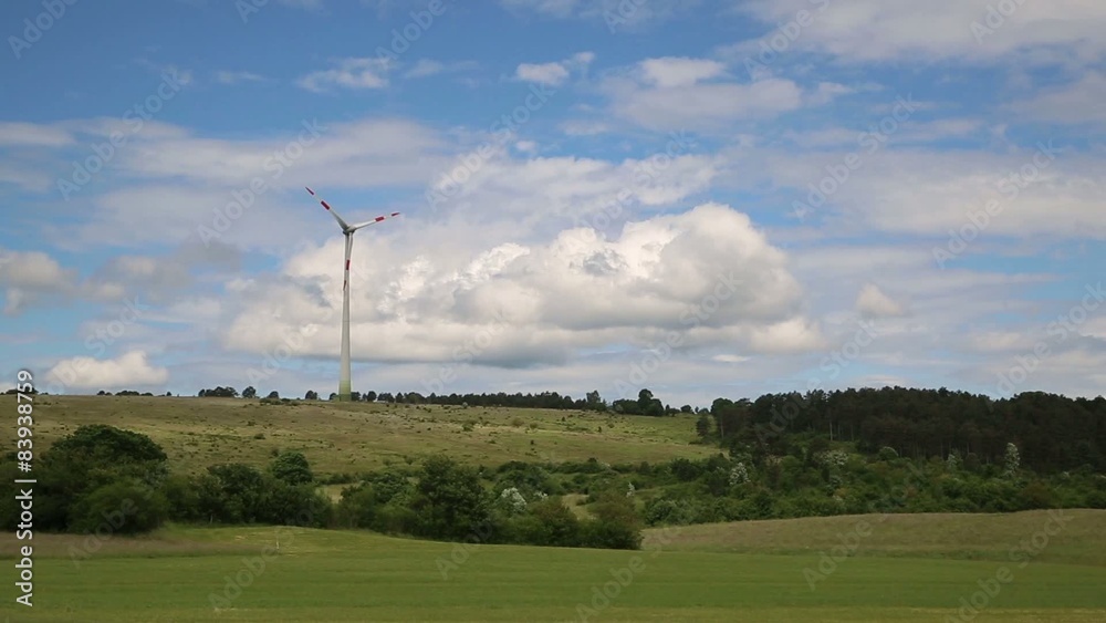 Countryside slow speed rotation wind turbine Countryside slow speed rotation wind turbine
