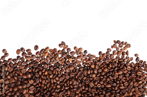Coffee beans isolated in white background