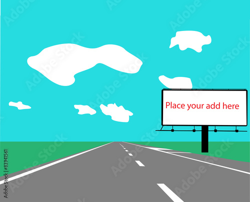 billboard by the side of the road vector