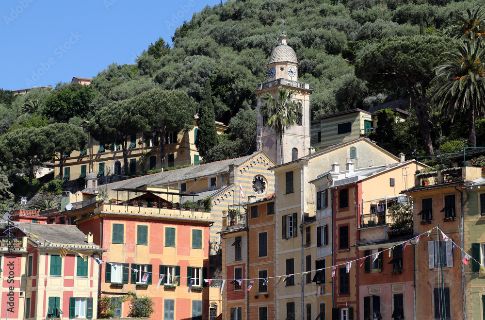 Famous Portofino village on Ligurian coast, Italy