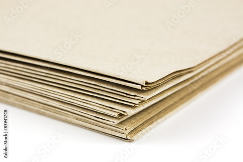 Brown parcel paper folder up