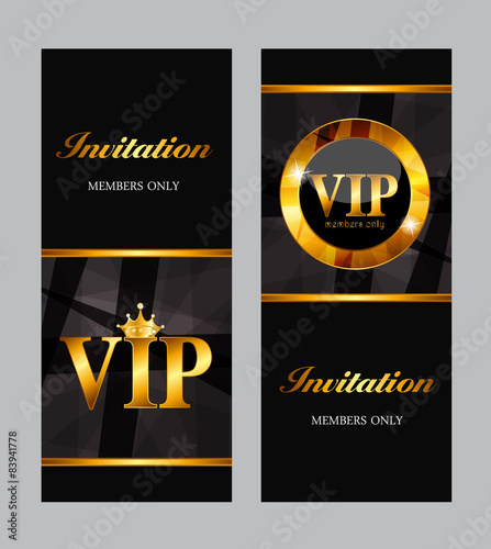 VIP Members Card Vector Illustration