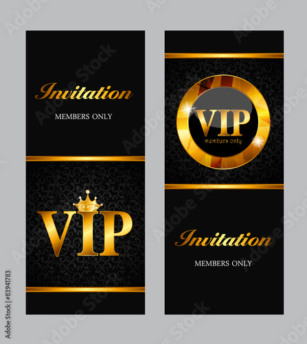 VIP Members Card Vector Illustration