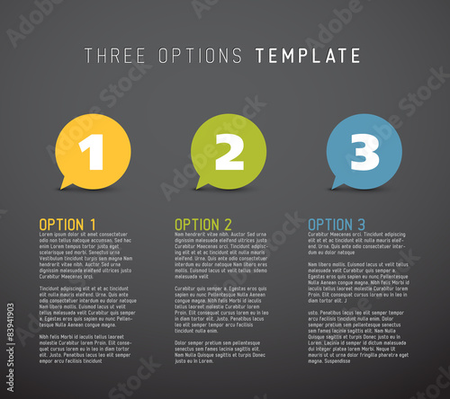 One two three - vector bubbles with numbers