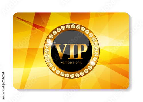 VIP Members Card Vector Illustration