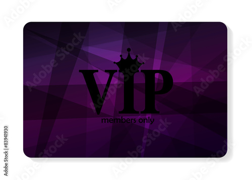 VIP Members Card Vector Illustration