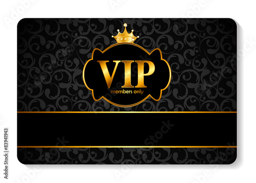 VIP Members Card Vector Illustration