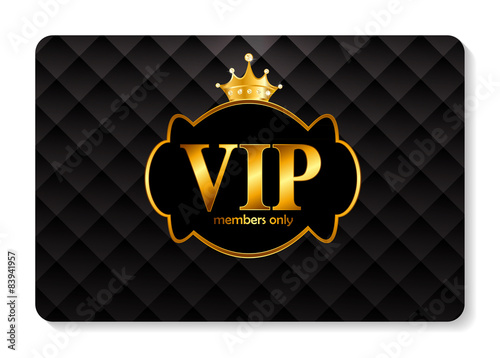 VIP Members Card Vector Illustration