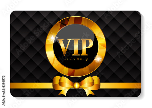 VIP Members Card Vector Illustration