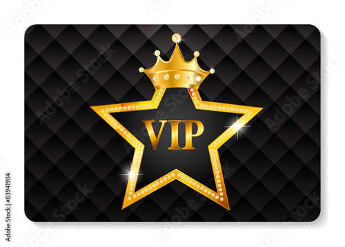 VIP Members Card Vector Illustration
