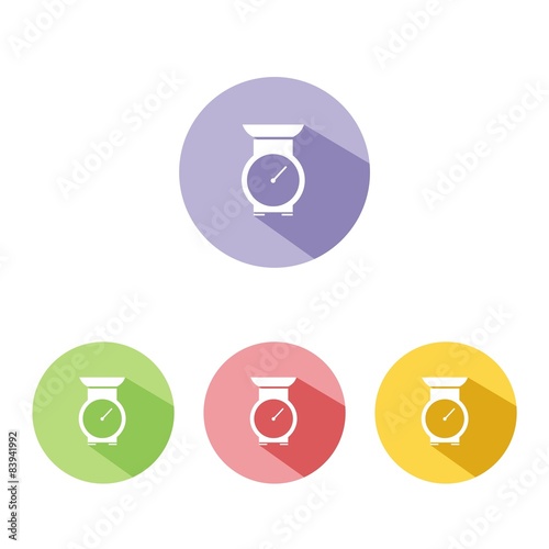 Iconos peso cocina botón colores sombra