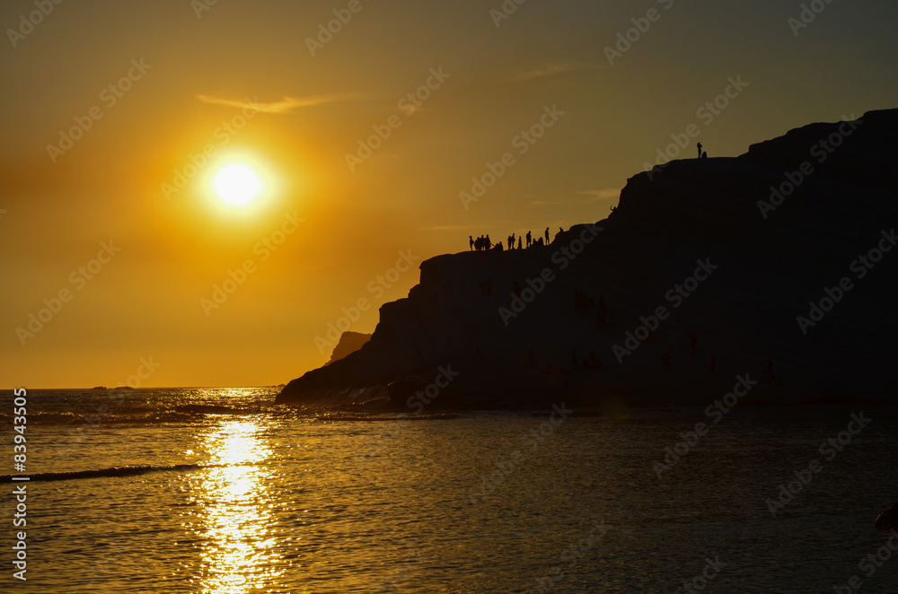 white cliff of Scala dei Turchi near Agrigento, Sicily