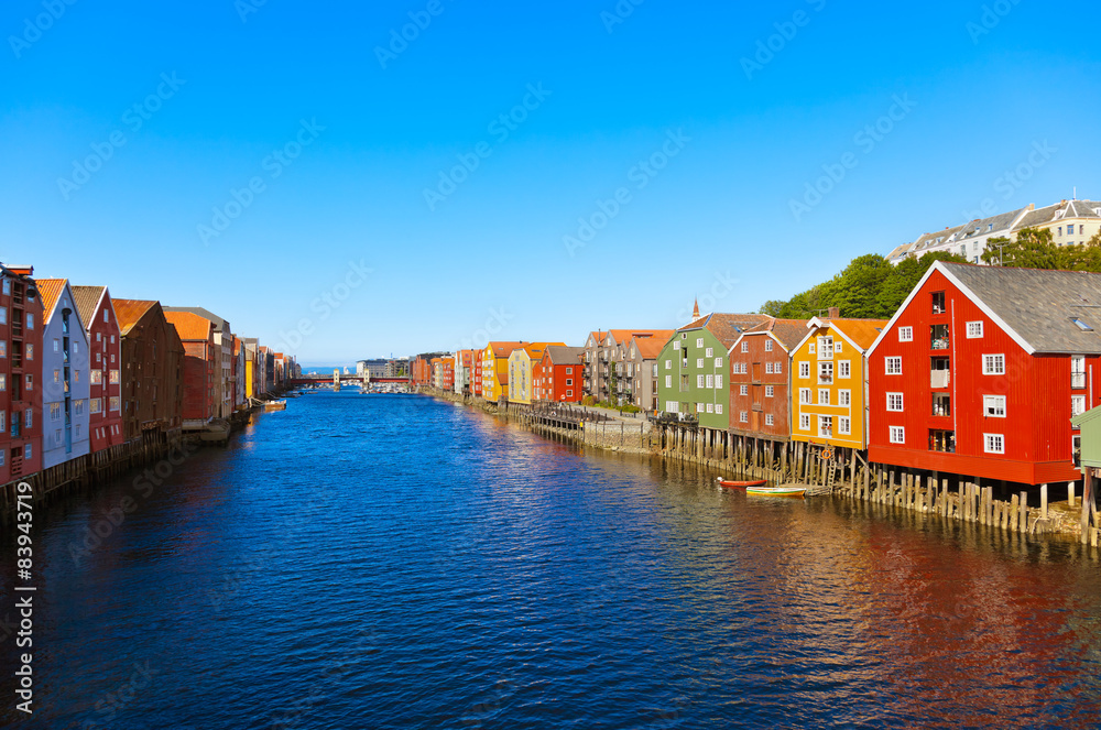 Cityscape of Trondheim Norway