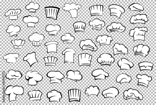 Chef toques and baker hats set