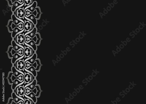 Siyah zemin üzerinde   motif (dikey)