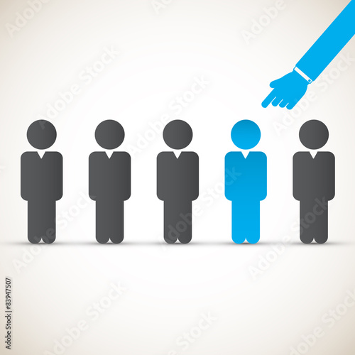 Chosen one - human resources concept