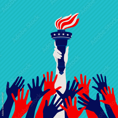 Independence, hands up