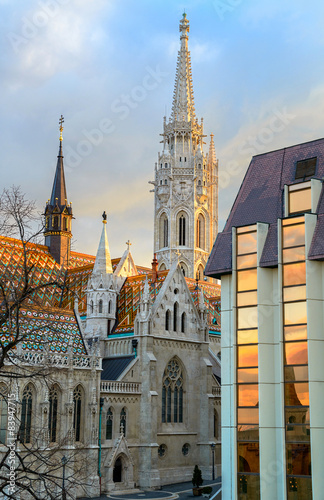 Photography Matthias church in Buda Castle district, Budapest, Hungary