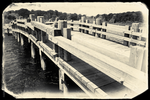 Bridge on Chappaquiddick in which the Chappaquiddick incident took place in Massachusetts.  photo