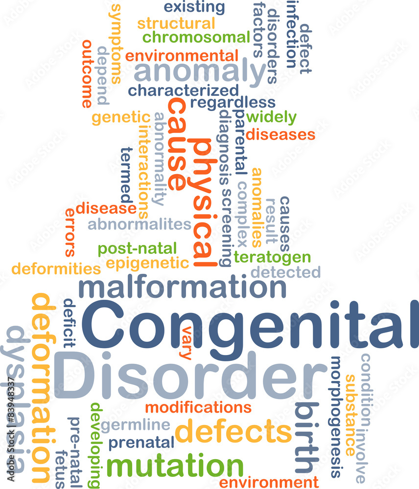 Congenital disorder background concept