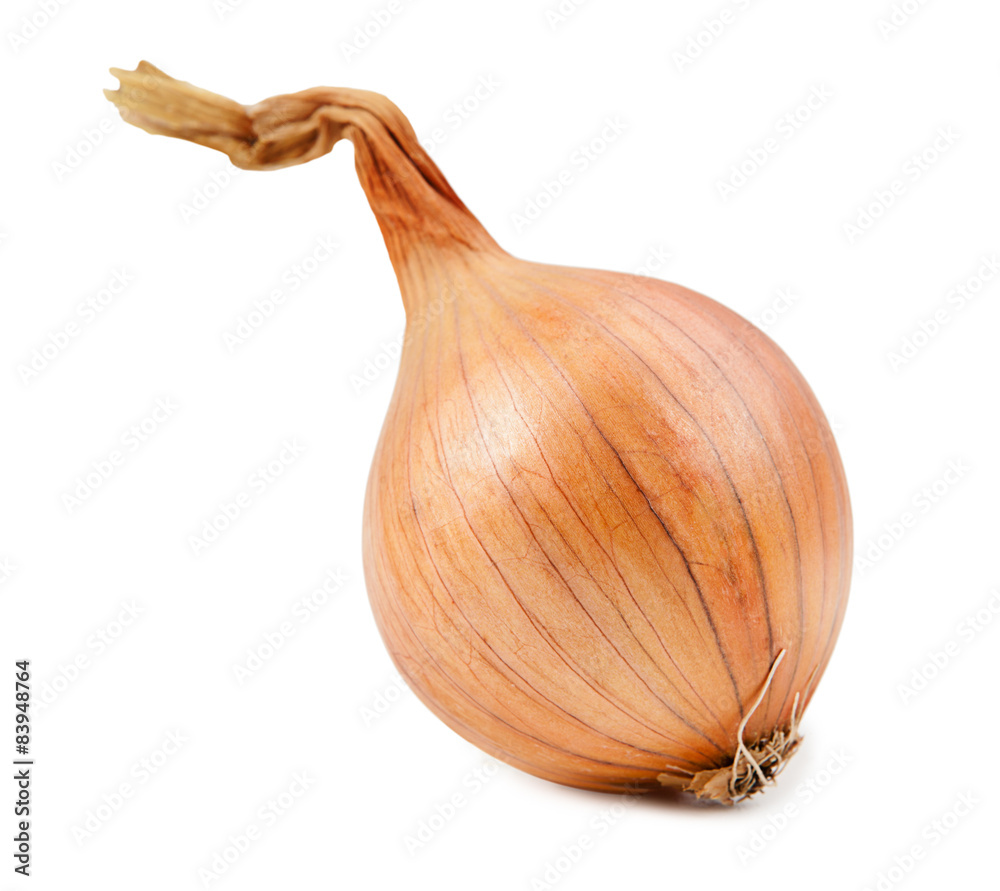 Beautiful onion isolated on white background