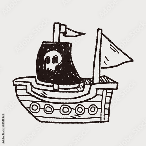 pirate ship doodle