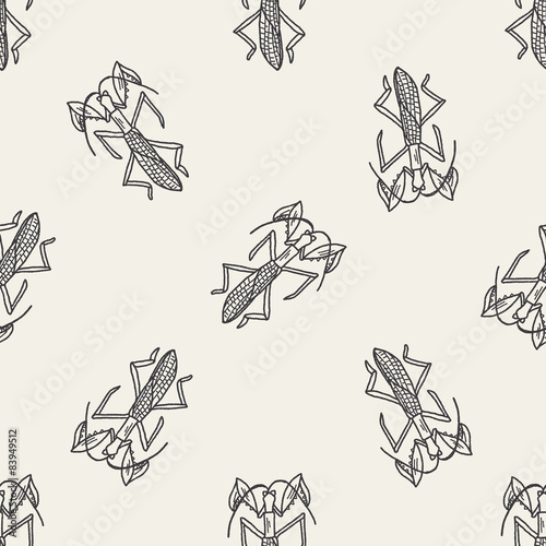 Manti doodle seamless pattern background