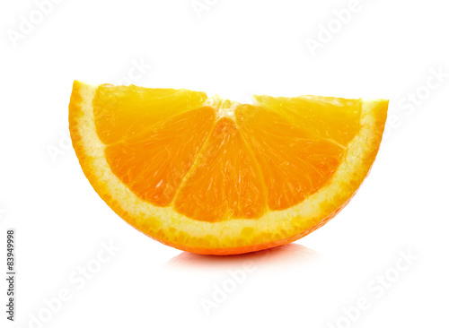 orange slice isolated on white.