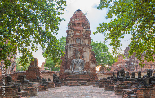 Buddha in  Wat Mahathat, Ayutthaya, Thailand © photoraidz